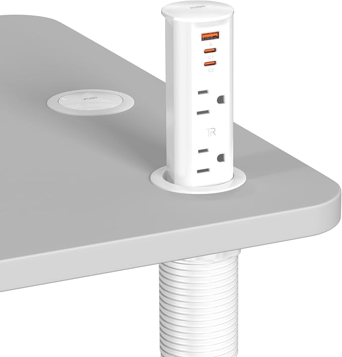 2 Inch Pop Up Outlet for Countertop, Power Grommet 2-inch Desk Wire Hole Insert by Jgstkcity