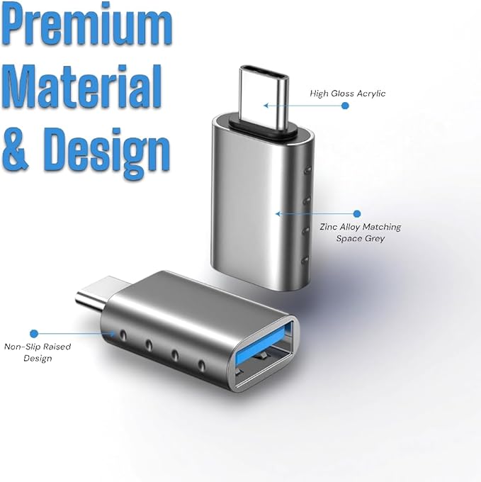JLB USB C to USB Adapter, USB C Male to USB 3.0 Female Adapter, 5Gbps Data - Image 4