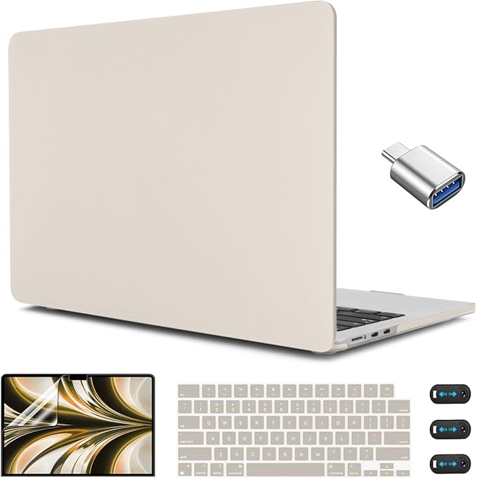 CISSOOK Compatible with MacBook Air 13.6 inch Case 2025 2024 2023 2022 Release by CISSOOK