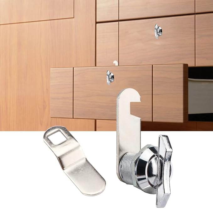 Thumb Operated Offset Cam Lock, Replacement Keyless Compartment Latch, - Image 4