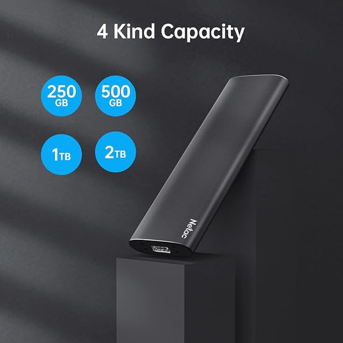 Netac 250GB Portable SSD USB 3.2 Gen 2 External Solid State Drive Backup Slim - Image 7