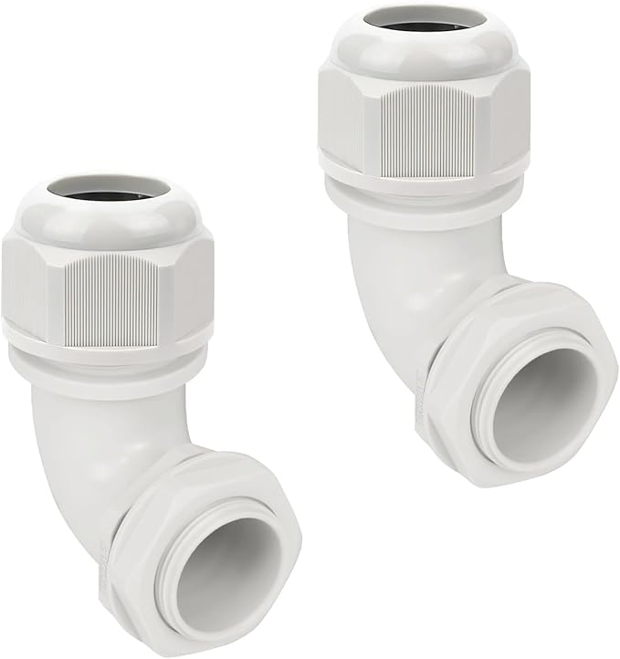 LeMotech M32 Cable Gland, 90 Degree Adjustable 18-25mm Strain Relief, Cord by LeMotech