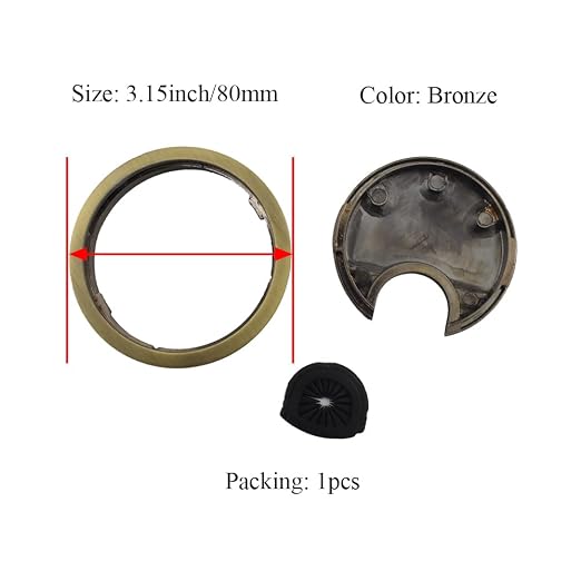 HAHIYO 1Pcs 3.15Inch/80mm Bronze Zinc Alloy Desk Grommet Wire Grommet Cable - Image 2