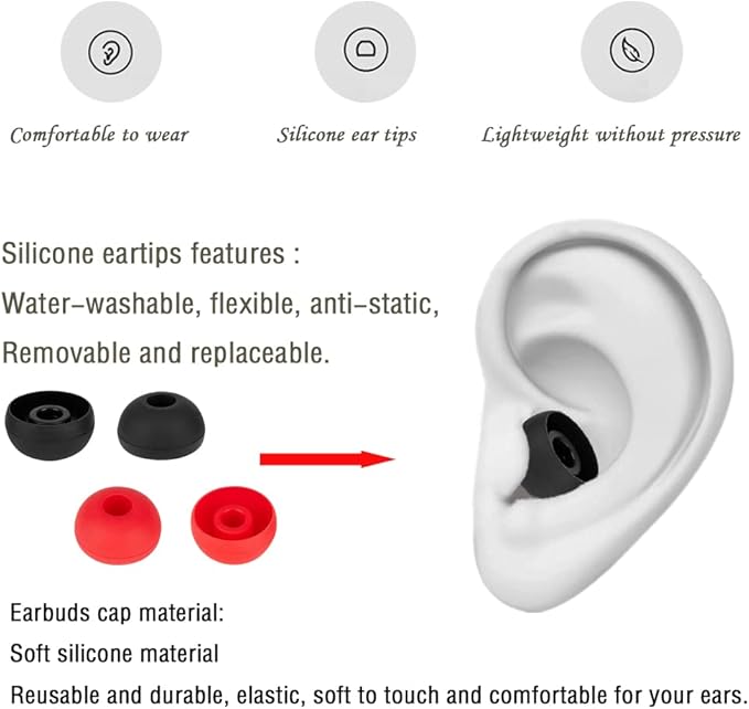 Replacement Silicone Ear Tips Earbuds Eargels Earpads Compatible - Image 5