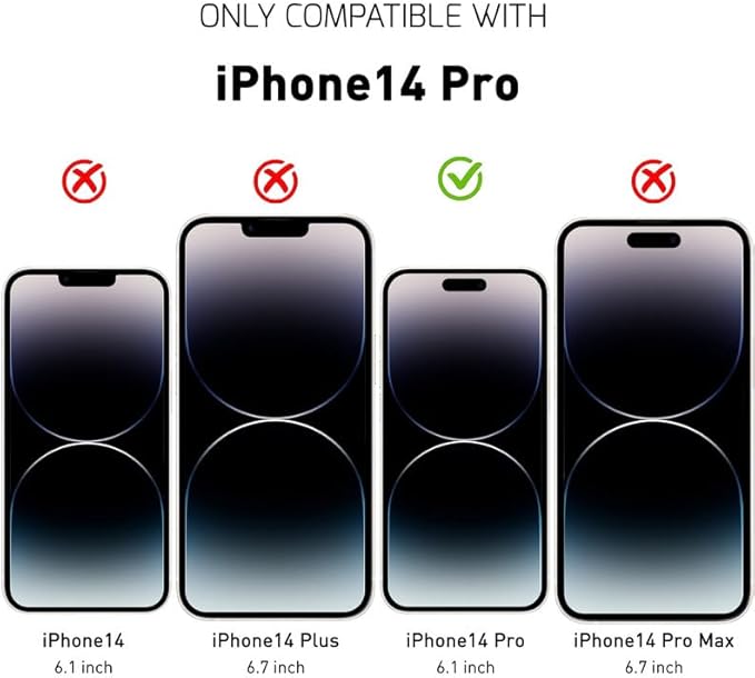 iPhone 14 Pro Screen Protector Tempered Glass Compatible - Image 2