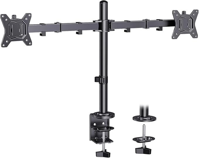ErGear Dual Monitor Desk Mount for 13″–34″ Monitors up to 26.5 lbs, Fully by ErGear