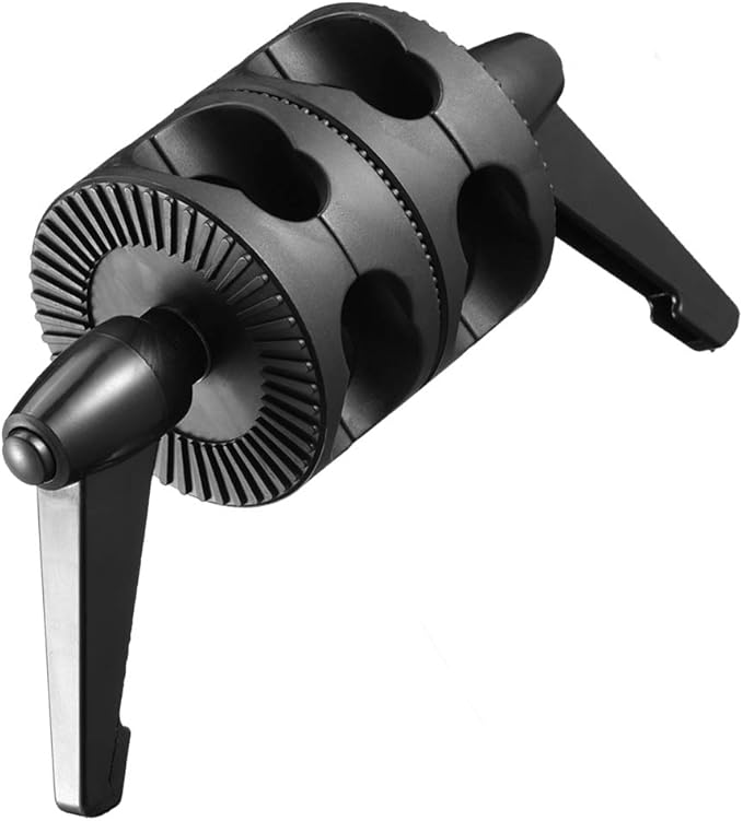 Dual Head Grip Swivel Clamp Head Holder Bracket Compatible - Image 3