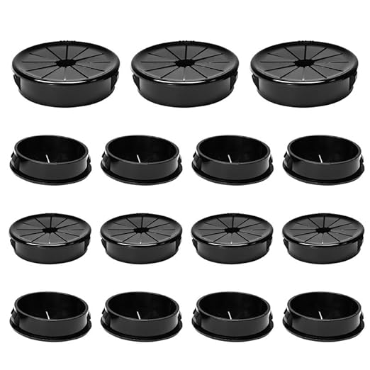 15PCS Cable Grommets, 1-9/16" Desk Hole Cover Petal Shaped Buckle Type Nylon by EASYEAH
