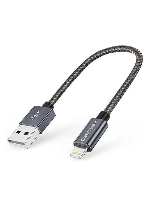 CableCreation Short iPhone Charger Cable 0.5FT/0.15m, USB A to Lightning Cable by CableCreation