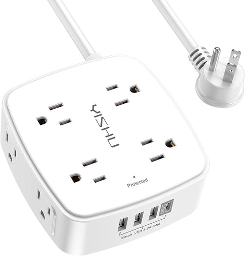 10 Ft Surge Protector Power Strip by YISHU