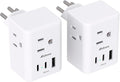 2 Pack Switzerland Travel Plug Adapter, Type J Power Adapter Works in by Mifaso