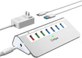 Powered USB Hub 10Gbps, Aluminum 7 Port USB 3.2 Data Hub by intpw