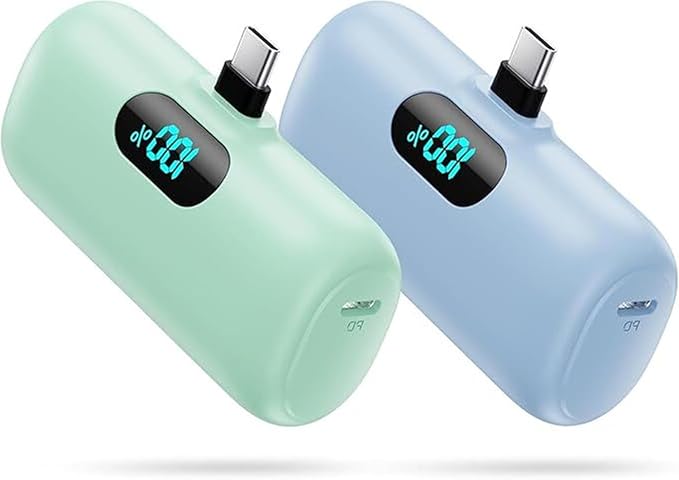 Samll Portable Charger for iPhone 16/15 Series, 5000mAh 3A PD USB C Power Bank by Kioson