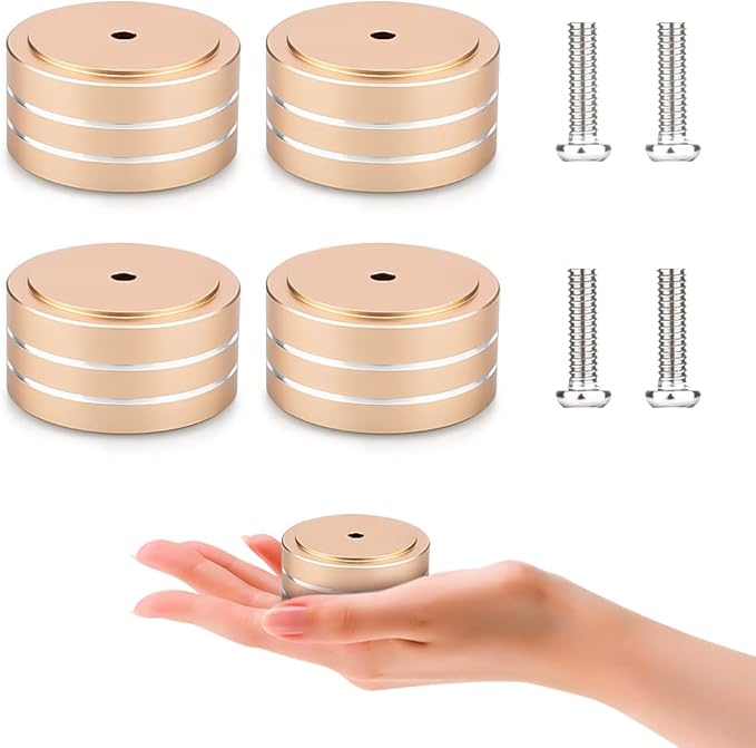 Audiocrast 4X HiFi Speaker Spikes Isolation Feet Pad, Aluminum 40x20mm by Viborg