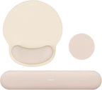 MOSISO Wrist Rest Support for Mouse Pad&Keyboard Set, Circle Curved Ergonomic by MOSISO