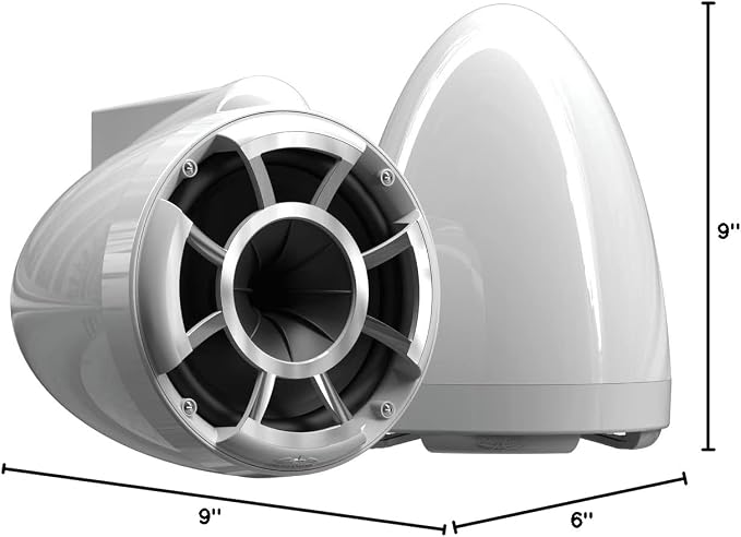 wet sounds Rev 8 White V2 Revolution Series 8" White Tower Speakers w/X-Mount - Image 9