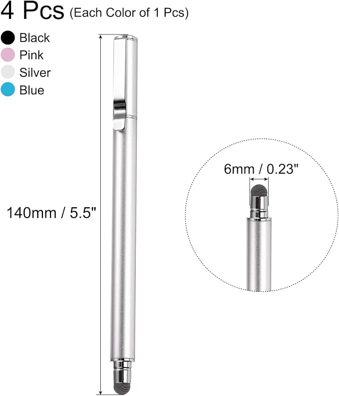 MECCANIXITY 4pcs Stylus Pens for Touch Screens Universal Capacitive Stylus - Image 2
