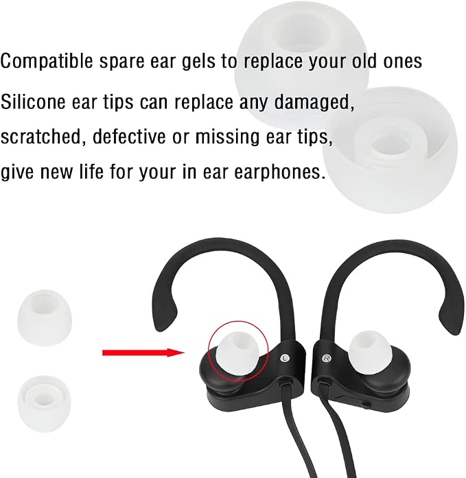 Silicone Small Replacement Earbud Tips Eartips - Image 5