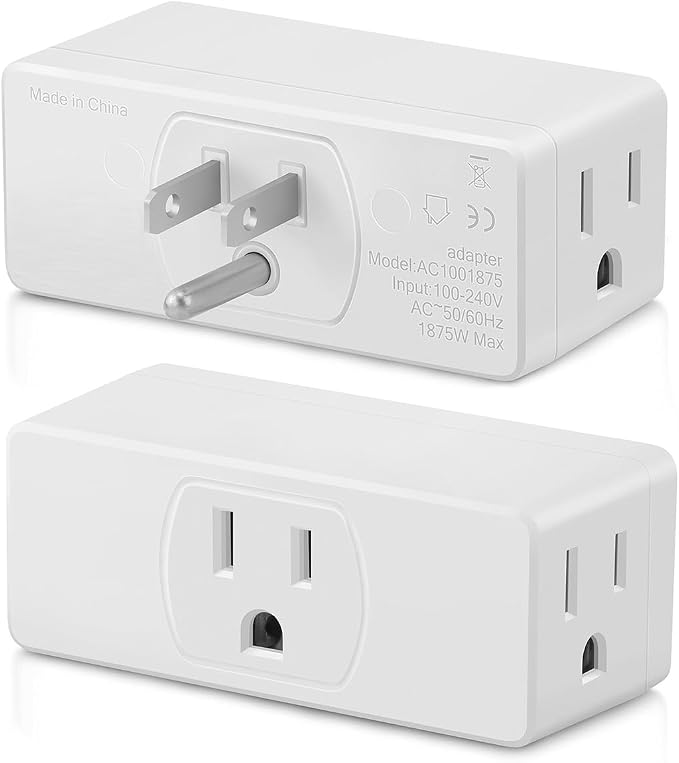 Multi Plug Wall Outlet 2pack, 3-Plug Wall Adapter, Cruise Essentials, - Image 6