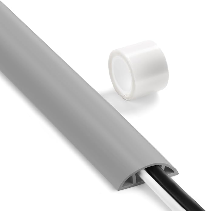 Floor Cable Cover 3ft Grey, LZEOY Cord Covers by LZEOY