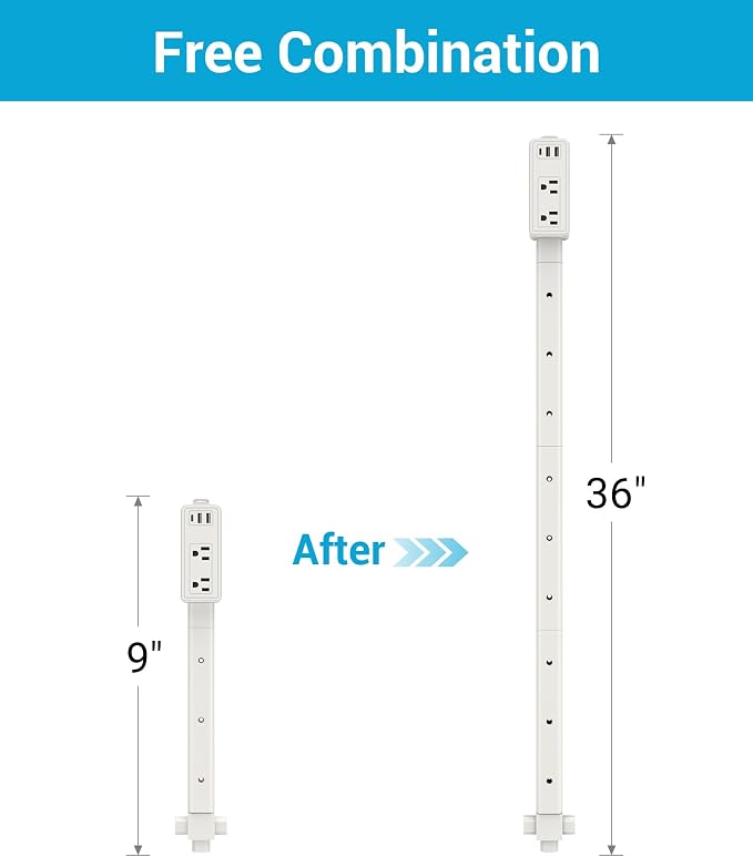 Outlet Extender Stick | Free Combination | USB-A, USB-C Port, 2 AC Outlets - Image 9