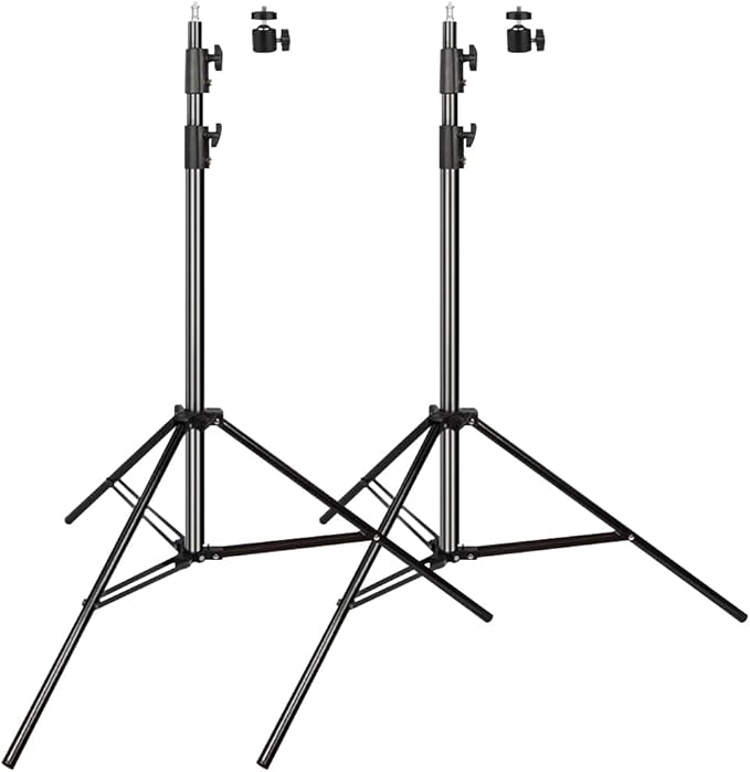Aluminum Alloy Light Stand 9.5 Feet/2.8m Adjustable Spring Cushioned by ITOTIN