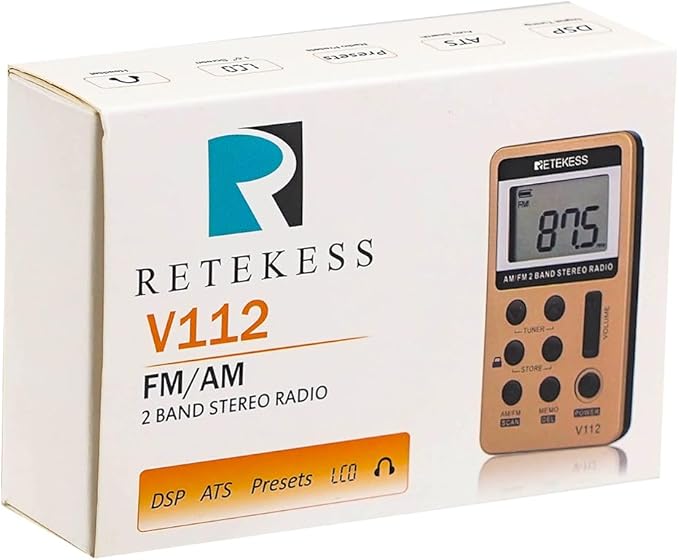 Retekess V112 AM FM Radio Portable, Mini Radio, Digital Tuning Rechargeable - Image 8