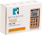 Retekess V112 AM FM Radio Portable, Mini Radio, Digital Tuning Rechargeable - Image 8
