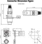 RJ45 Connector, Waterproof Metal Ethernet Cable Connector, Aviation Dual Port - Image 2