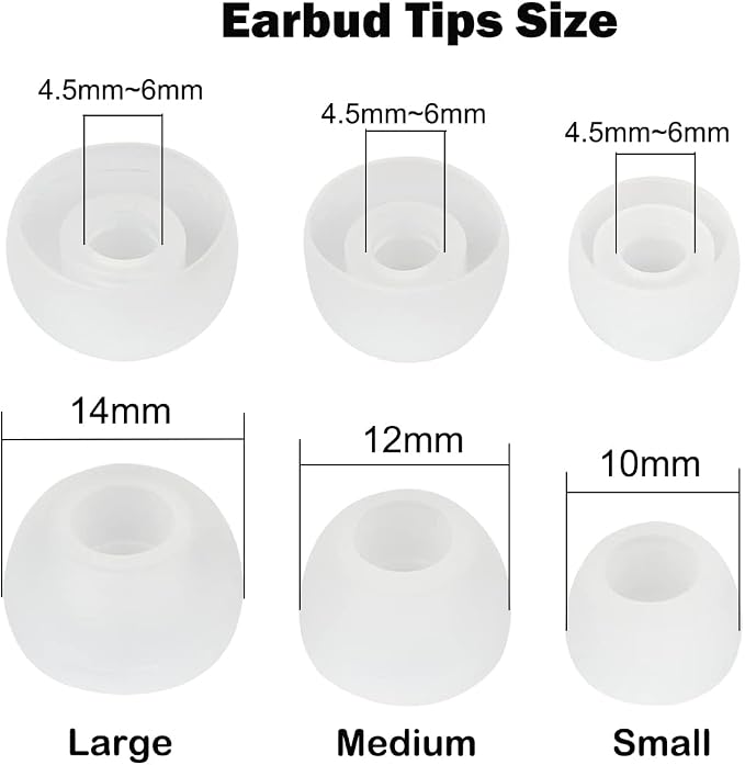 Earbud Tips - 9 Pairs Replacement Ear Tips Compatible - Image 4