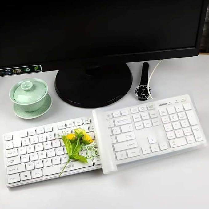 Ultra Thin Desktop PC Silicone Clear Keyboard Cover Skin Protector - Image 7