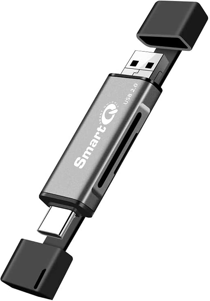 SmartQ C256 Micro SD Card Reader to USB Adapter USB-C and USB A USB Memory Card - Image 7