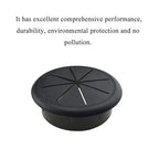 HAHIYO 2Pcs 2.4Inch/60mm Black ABS Plastic Eight-petaled Desk Grommet Wire - Image 4