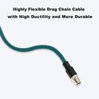 Alvin's Cables M12 8 Pin Male to RJ45 Shielded Ethernet Cable M12 X Coded 8 - Image 5