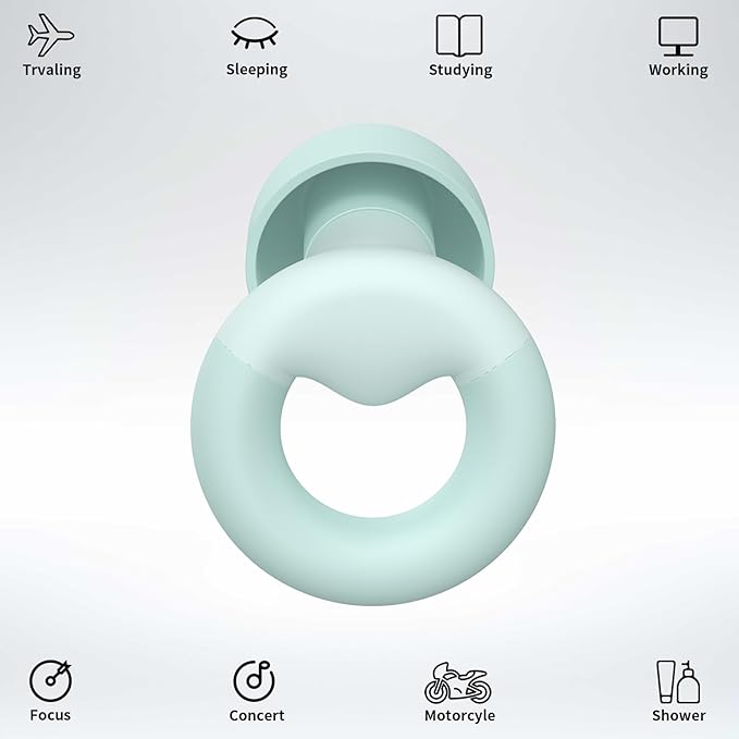 Ear Plugs for Sleeping, 2 Pairs of Reusable Earplugs for Noise Reduction - Image 2