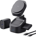 iWALK 3-in-1 Magnetic Wireless Charging Stand, 15W Foldable Charger Station by iWALK