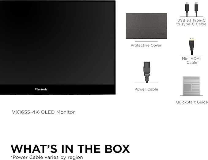 ViewSonic VX1655-4K-OLED 15.6 Inch 4K UHD Portable OLED Monitor - Image 6