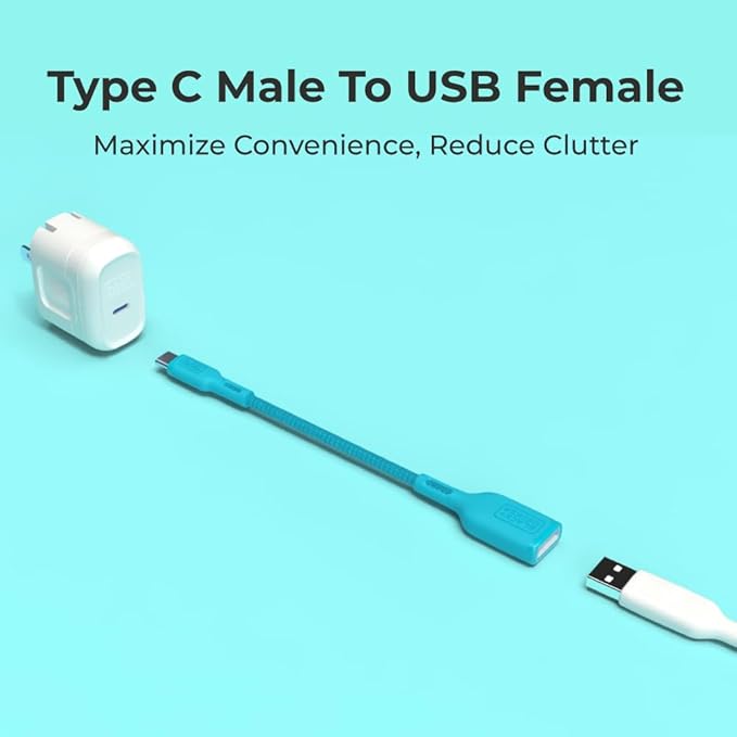 BLACK+DECKER USB C to USB A Adapter, USB C Male to USB Female Adapter Nylon - Image 3