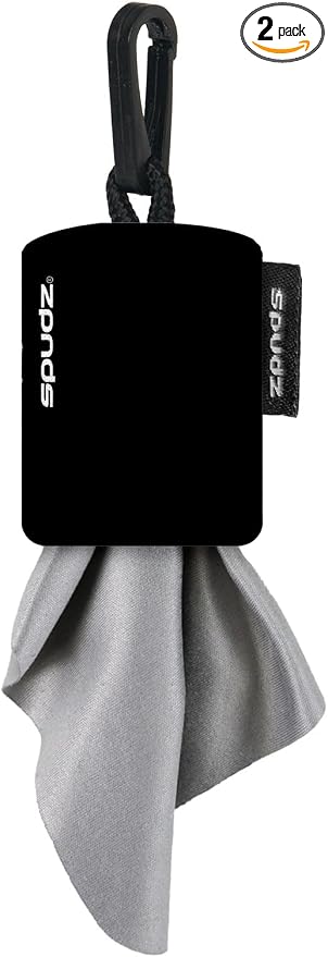 SPUDZ Ultra Microfiber Lens Cleaner – Closable Pouch, Washable – by ALPINEINNOVATIONS