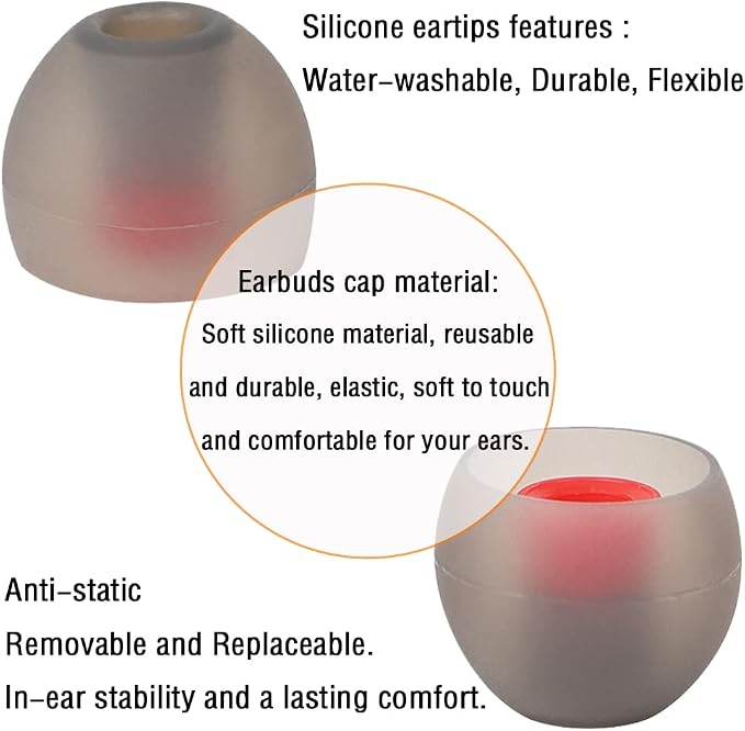 Replacement Earbud Tips Silicone Ear Tips - Image 5
