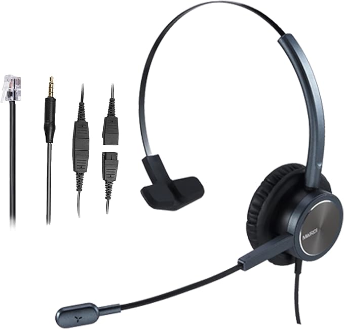 MAIRDI Telephone Headset with RJ9 & 3.5mm Jack by MAIRDI