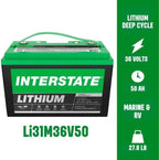 Interstate Batteries 36V 50Ah Group Size 31M Lithium Marine/RV Deep Cycle - Image 2