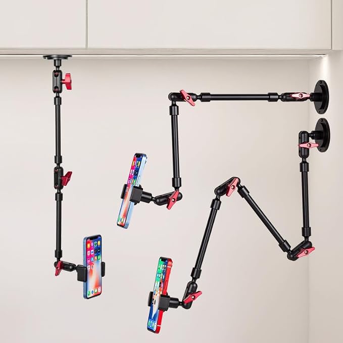 Adjustable Mobile Phone Holder for Desk, Wall Mount and Ceiling Mount Bracket by GOINWAVE