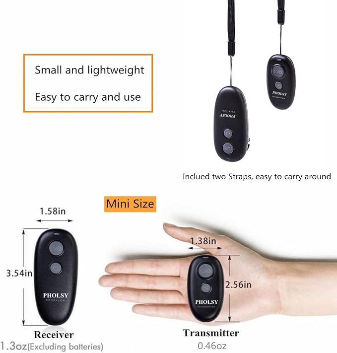 PHOLSY Wireless Shutter Release Camera Remote Compatible - Image 2