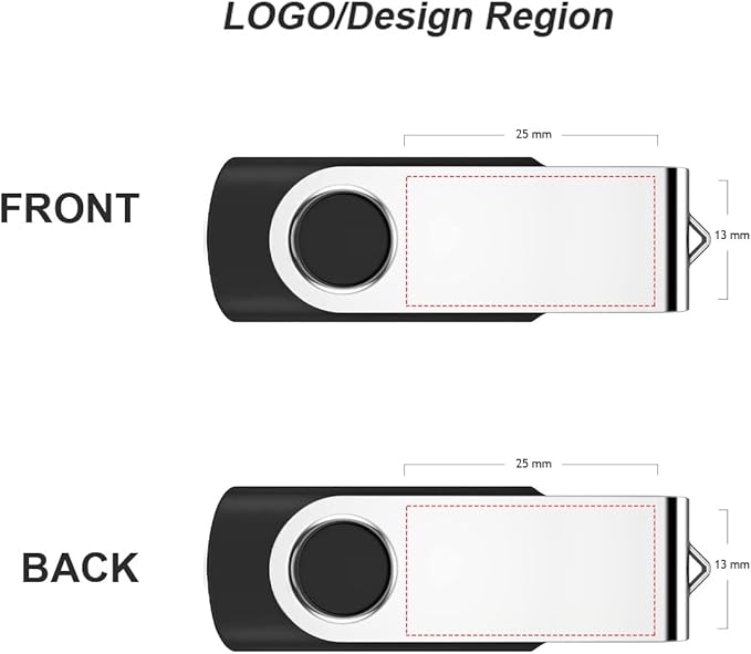 Personalized Flash Drives 8GB, Wooolken Customizable USB 2.0 Thumb Drives - Image 6