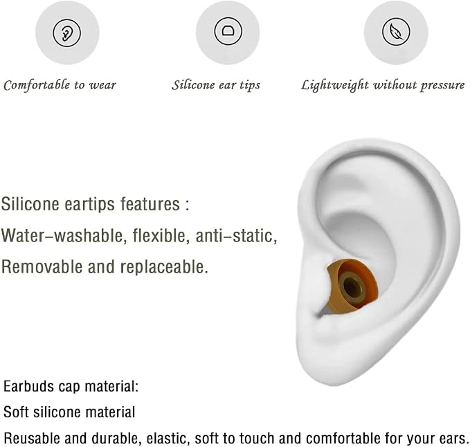 Silicone Replacement Earbud Tips Eartips Earbuds Eargels Compatible - Image 5