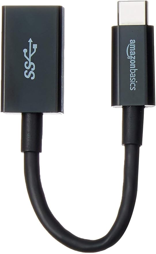 Amazon Basics USB 3.1 USB-C to USB-A Female Adapter Cable Converter, 5Gbps by AmazonBasics
