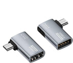Powered Left & Right Angle USB 2.0 Micro Male to USB Female Host OTG Adapter by Norsimda