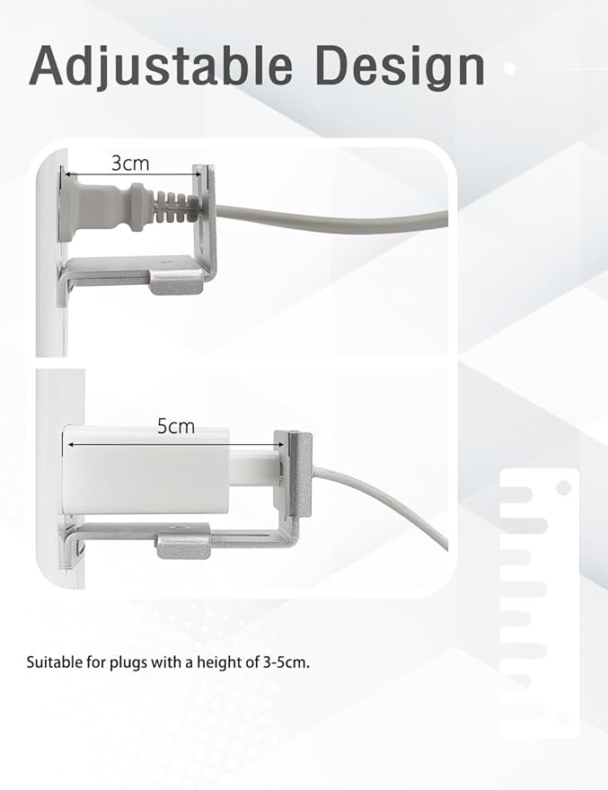 Charger Lock to Outlet, ILIVABLE Adjustable Metal Outlet Lock, Firmly Secures - Image 4