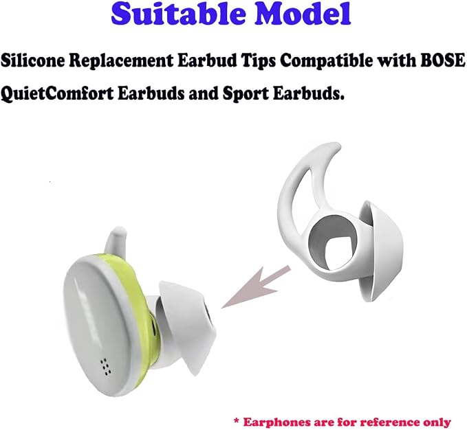 Silicone Earbud Tips 3 Pairs Small Eartips Compatible - Image 3